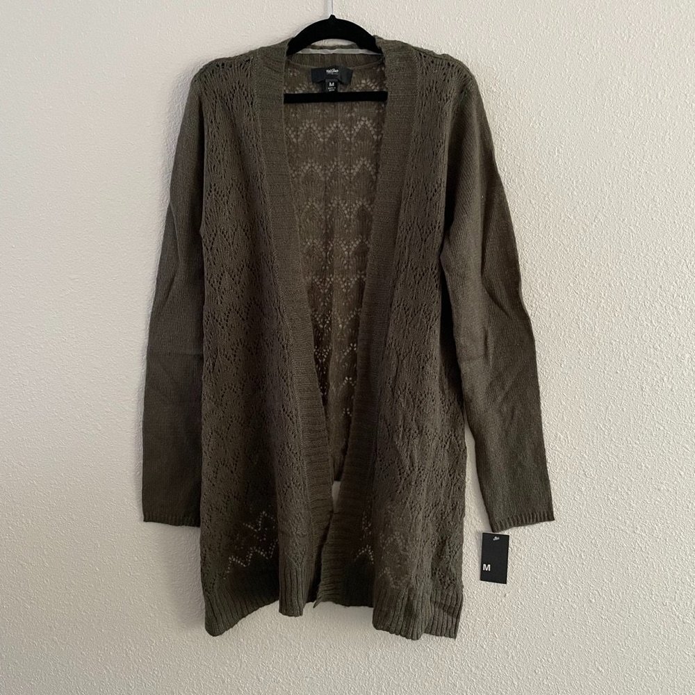 NWT Massimo, Medium Dark Green, Cardigan Sweater
